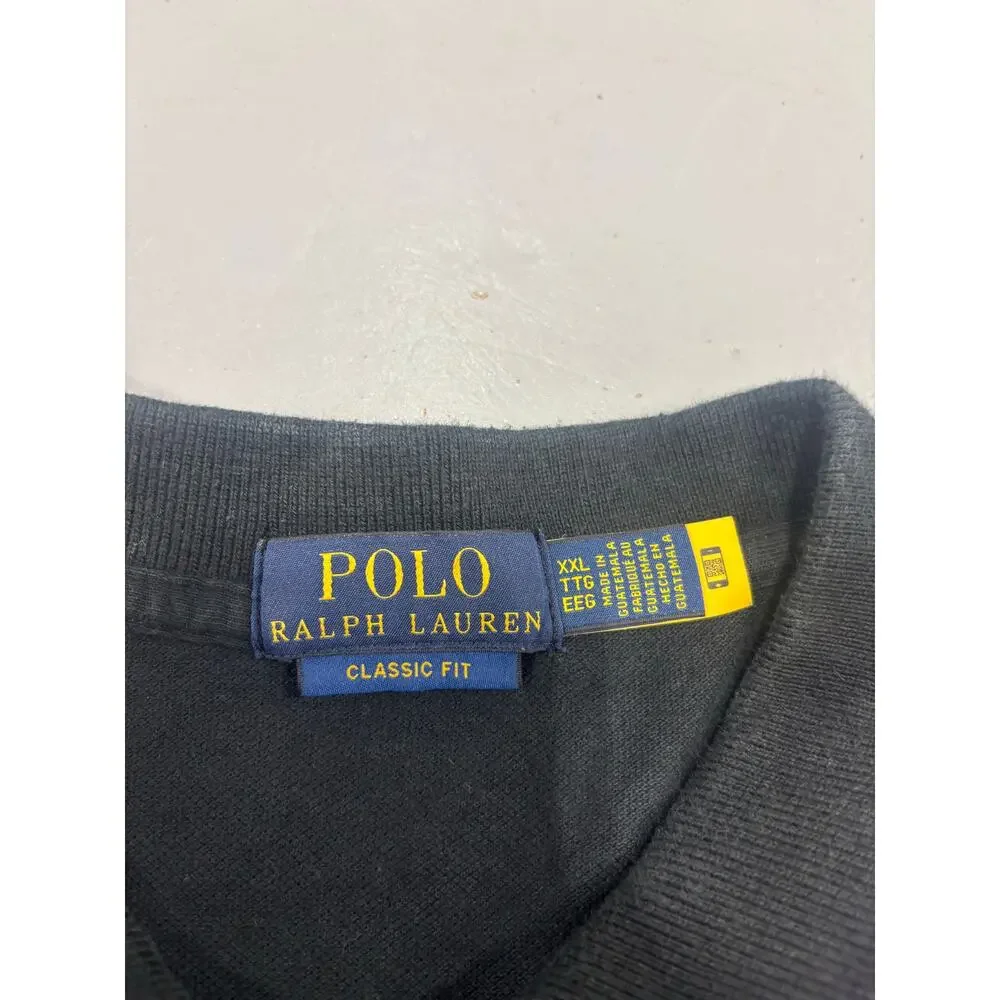 Polo Ralph Lauren Performance Shirt XXL Grey Tipped Polo Red White Black‎ Pony